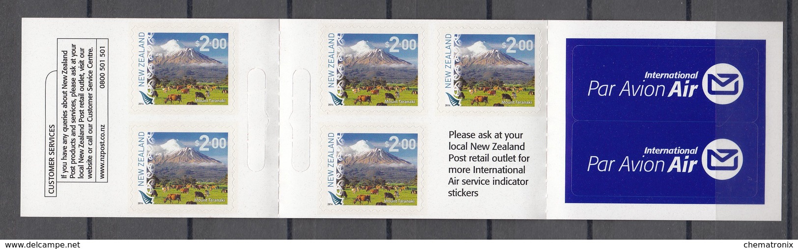 New Zealand 2014 - Scenic Definitives - Self-Adhesive Booklet - MNH ** - Booklets