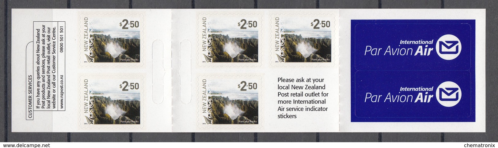 New Zealand 2014 - Scenic Definitives - Self-Adhesive Booklet - MNH ** - Booklets