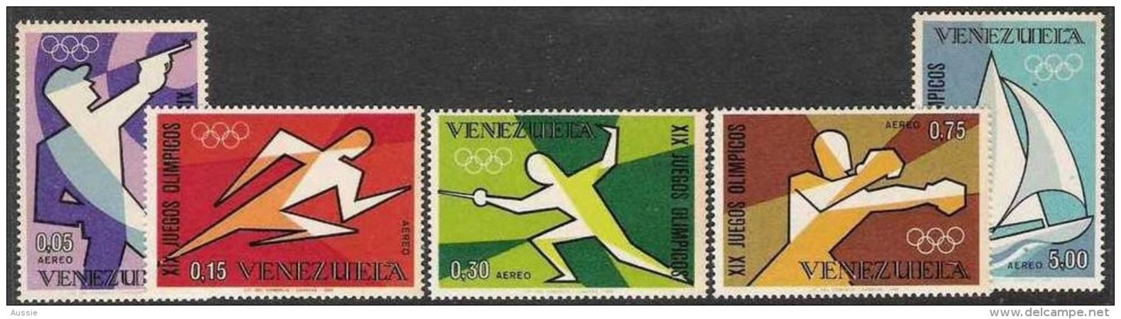 Venezuela 1968 Yvertn° LP PA 951-955 *** MNH Cote 85 FF Sport - Venezuela