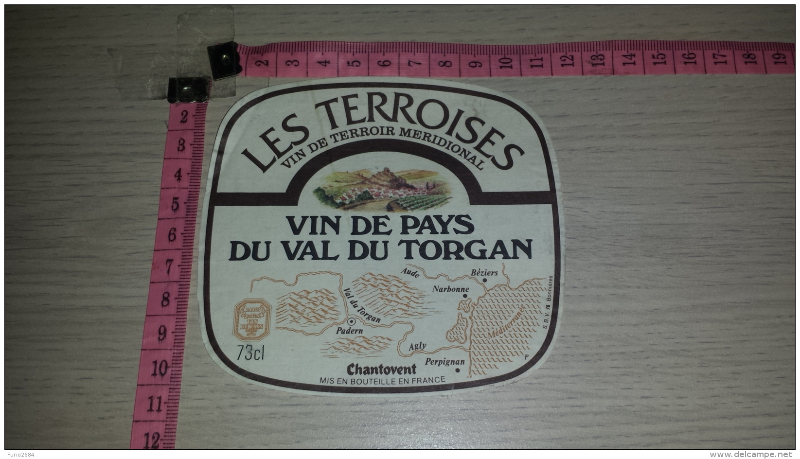 ET-411 CHANTOVENT PADERN PERPIGNAN NARBONNE LES TERROISES VIN DE PAYS DU VAL DU TORGAN - Otros & Sin Clasificación