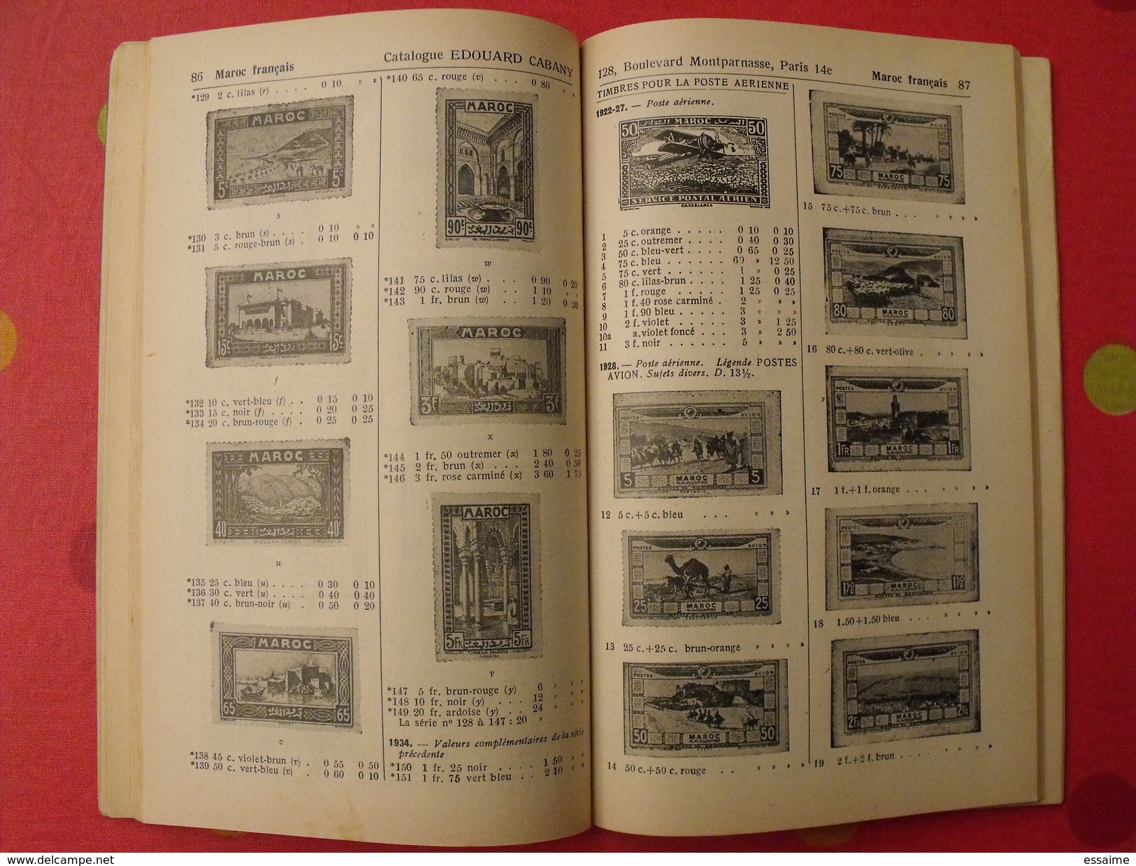 Catalogue 1935. Edouard Cabany à Paris. France Monaco Colonies Françaises Memel Sarre - Francia