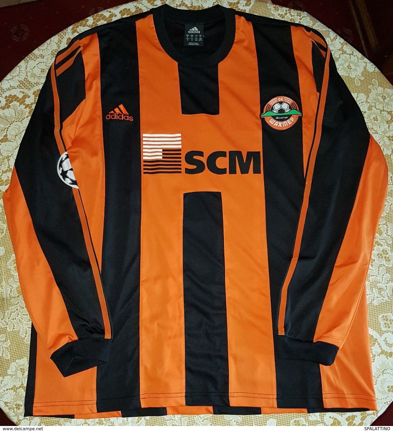 FC SHAKHTAR DONETSK- DMYTRO CHYGRYNSKIY, RARE VINTAGE MATCH WORN SHIRT, CHAMPIONS LEAGUE - Uniformes Recordatorios & Misc