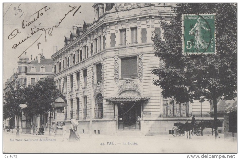 Poste - Poste Et Télégraphes - Pau 64 - 1912 - Poste & Facteurs