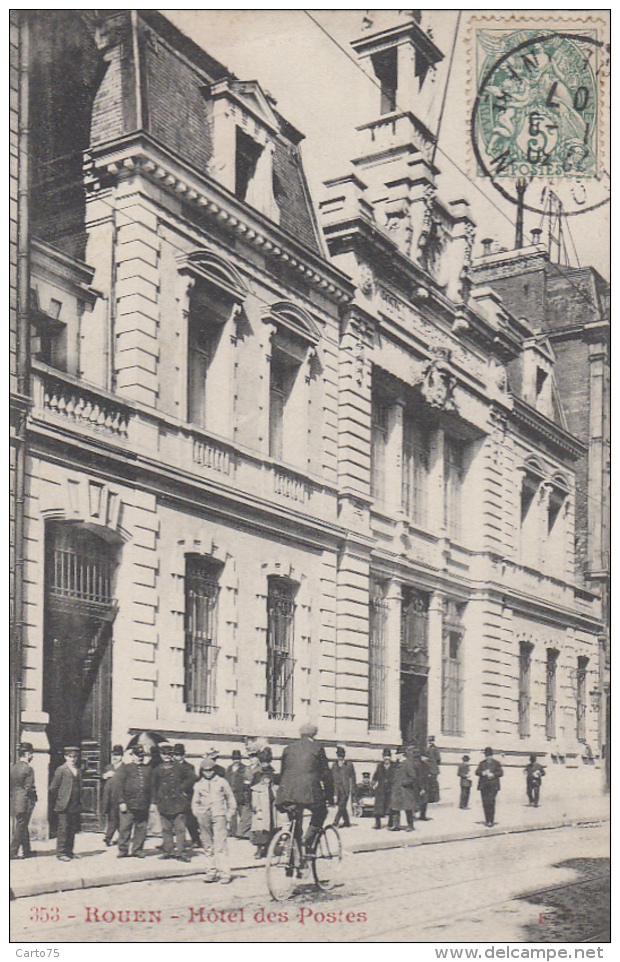 Poste - Poste Et Télégraphes - Rouen Hôtel Des Postes - 1907 - Poste & Facteurs