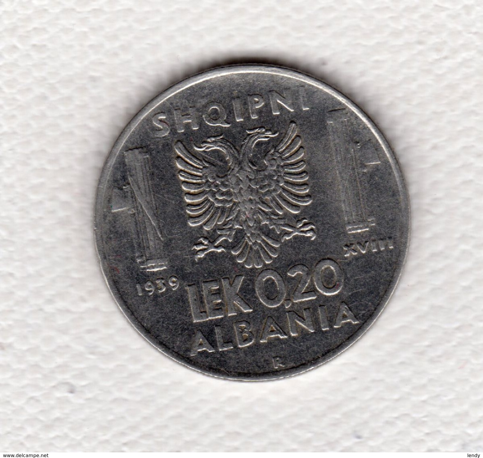 Albania 0.20 Lek 1939 XVIII Rara Vittorio Emanuele III Italia Splendida - Albanie