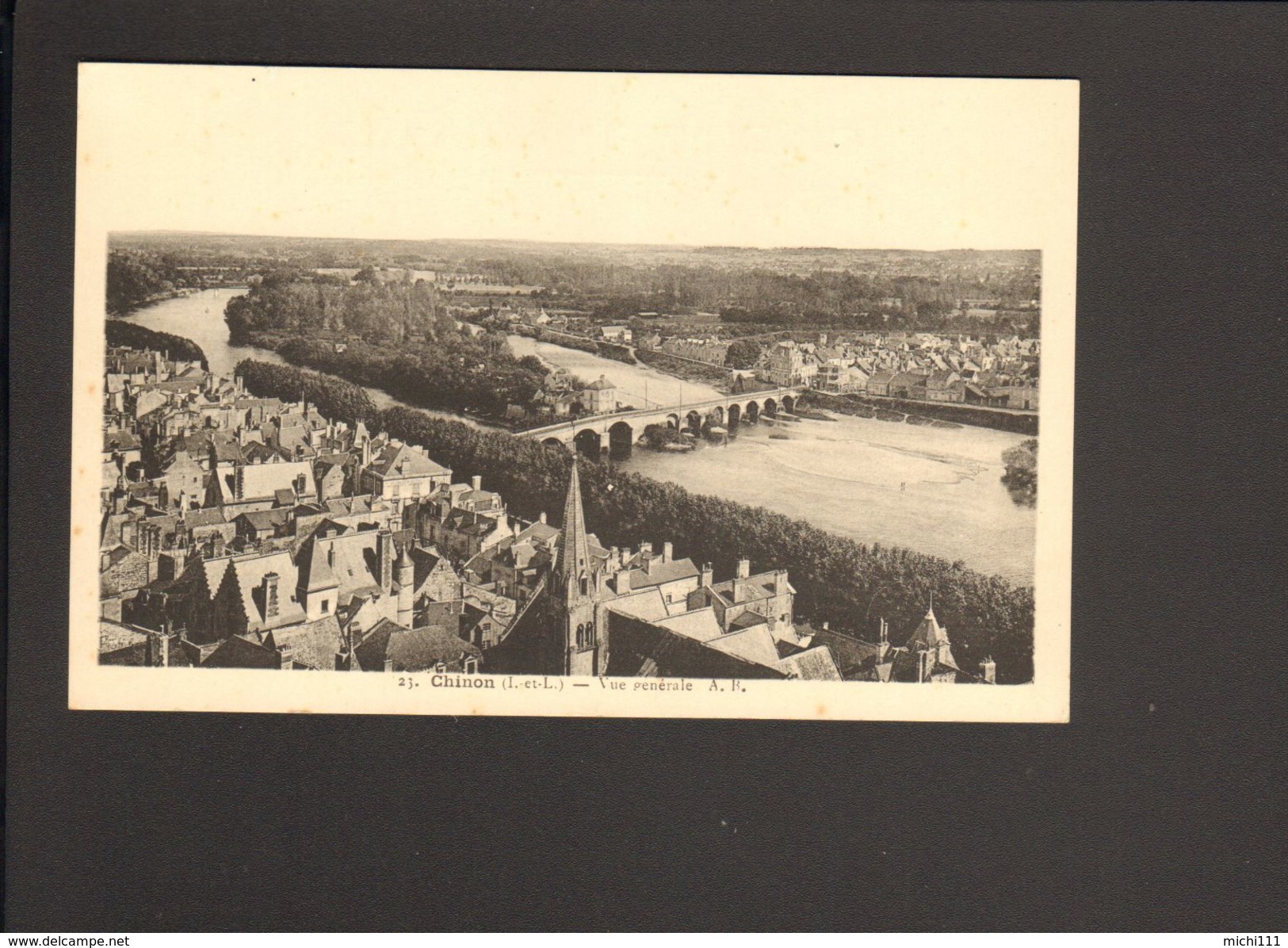 Chinon Vue Generale, Phototypie A.Bruel Angers, Tout Neuf, Neu Ungebraucht - Chinon