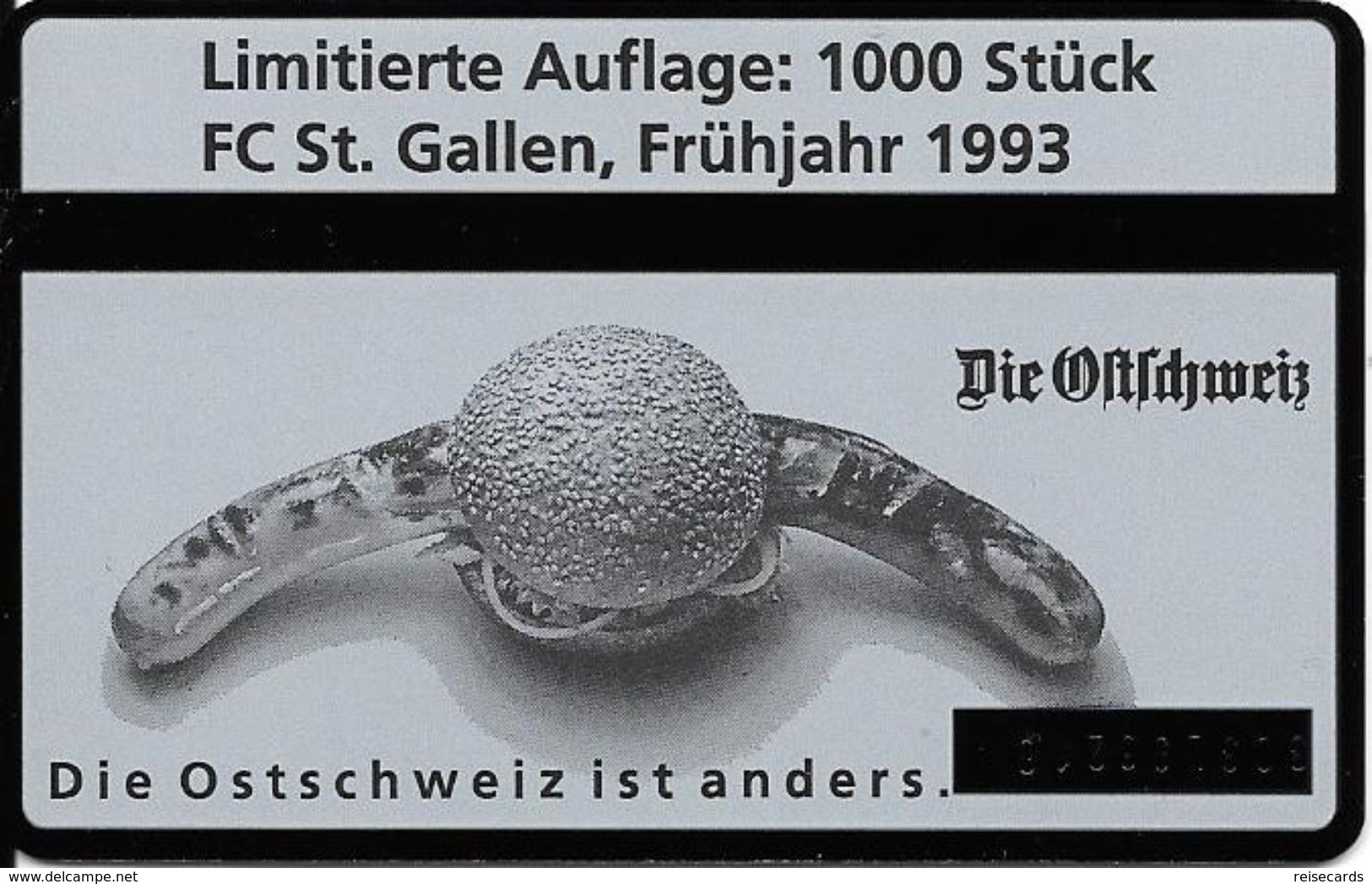 PTT: K-93/75 303L Zeitung Die Ostschweiz - FC St. Gallen. Mint - Schweiz