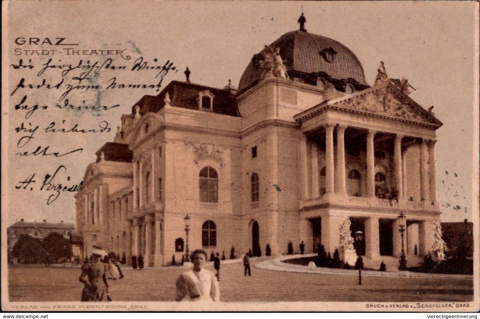 ! Alte Postkarte Graz, Stadttheater, 1899, Theatre, Theater, Österreich - Graz