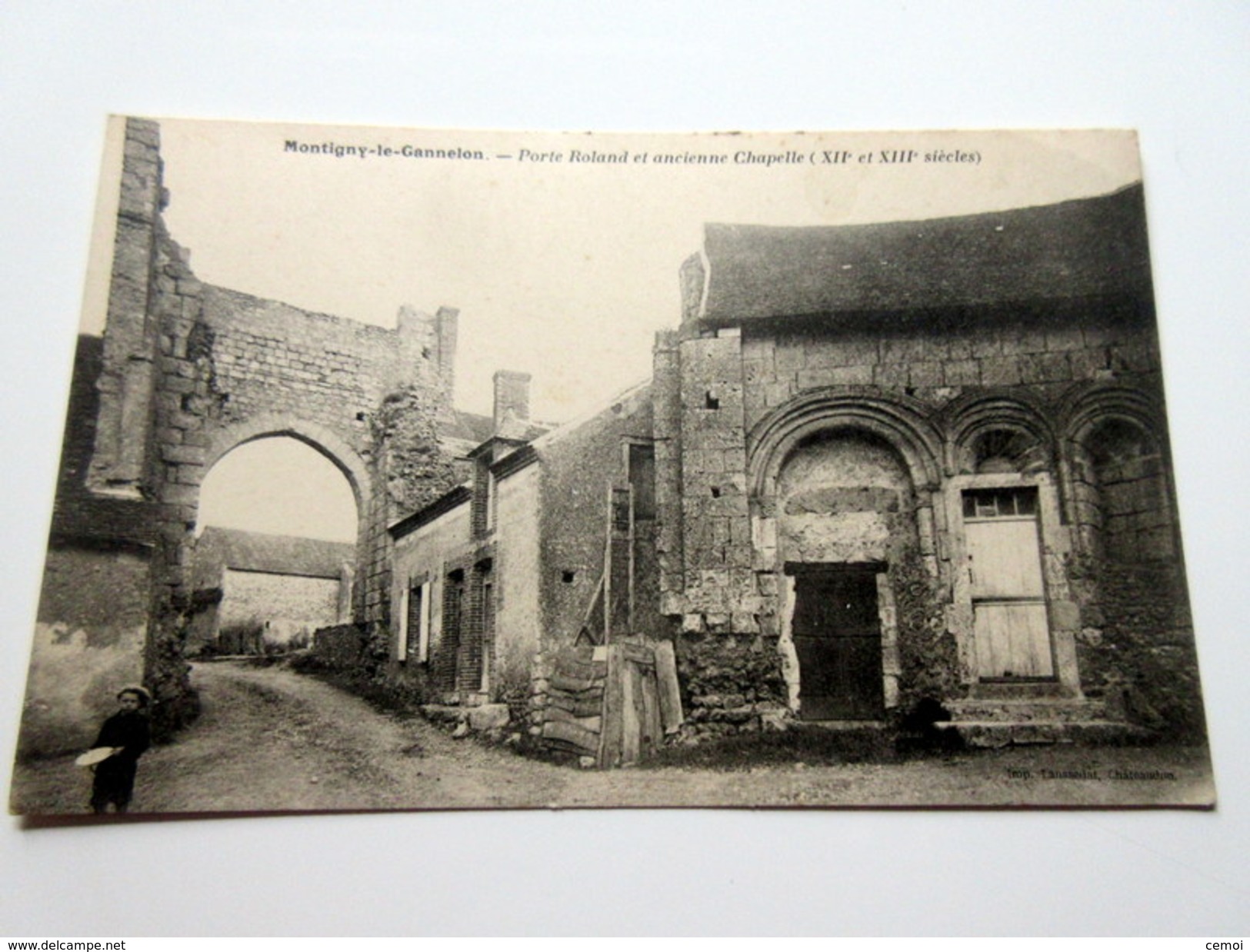 CPA à Dos Non Séparé - MONTIGNY Le GANELON (28) - Porte Roland Et Ancienne Chapelle - Montigny-le-Gannelon