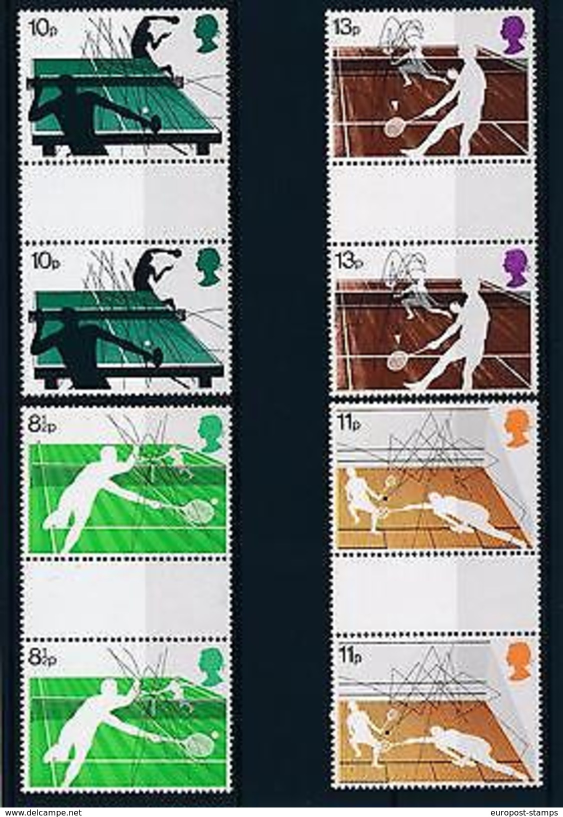 [42926] Great Britain 1977 Sports Tennis Wimbledon Gutter Pairs MNH - Other & Unclassified