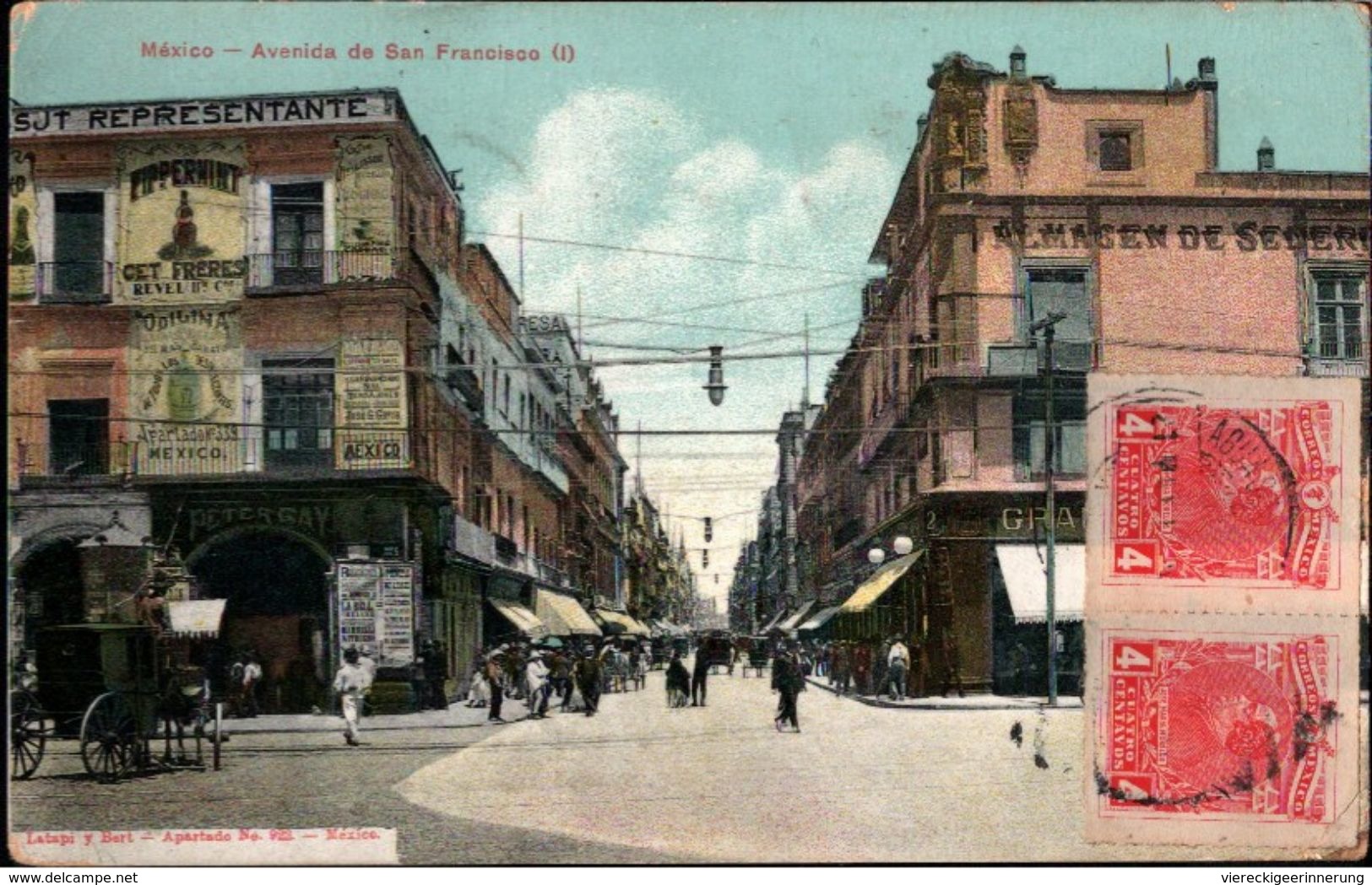 ! Old Postcard Mexico, Mexiko, 1916 - México