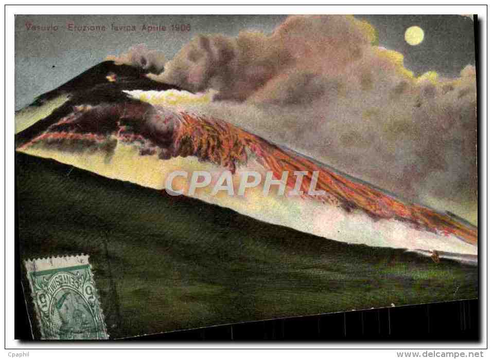 CPA Volcan Vesuvio Eruzione Lavina Aprile 1906 - Disasters