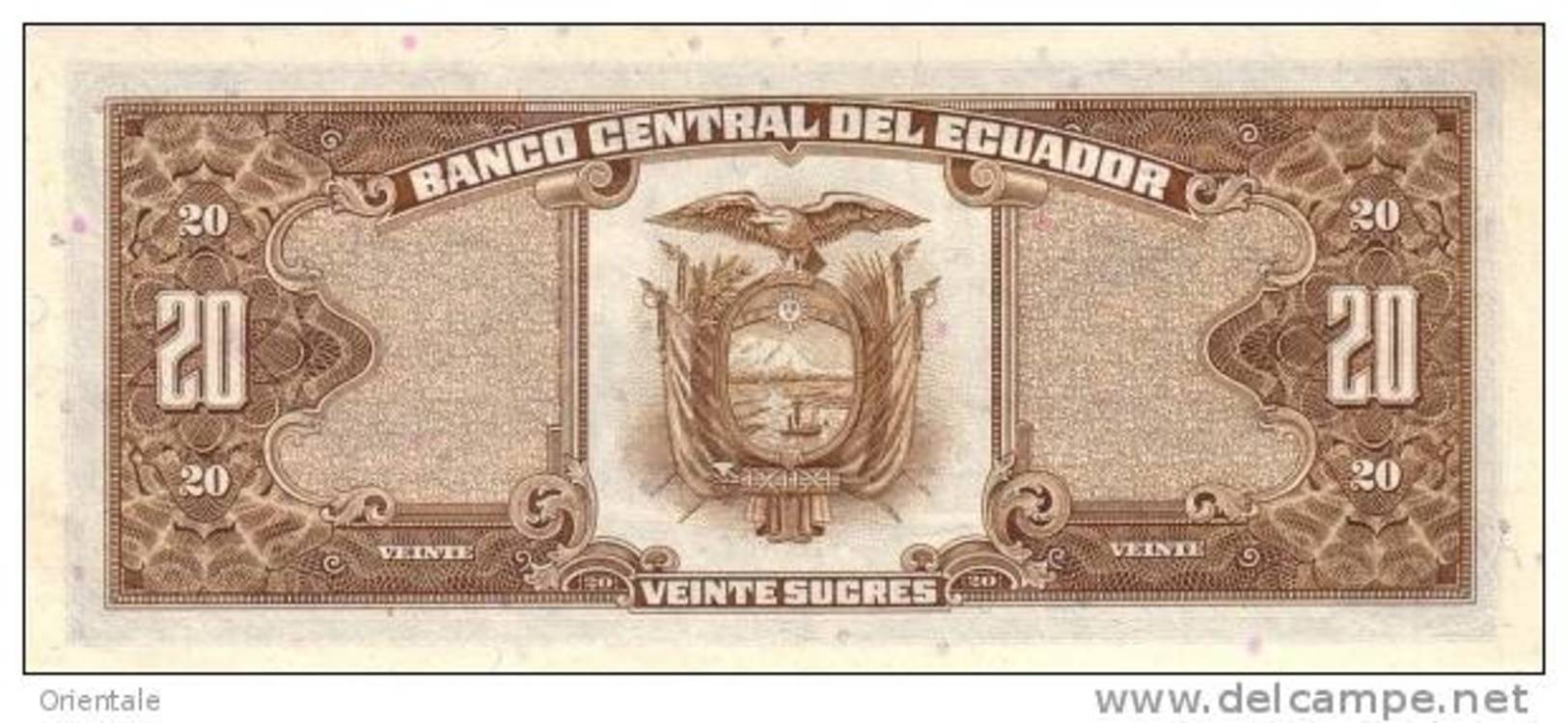 ECUADOR P. 121Aa 20 S 1986 UNC - Ecuador