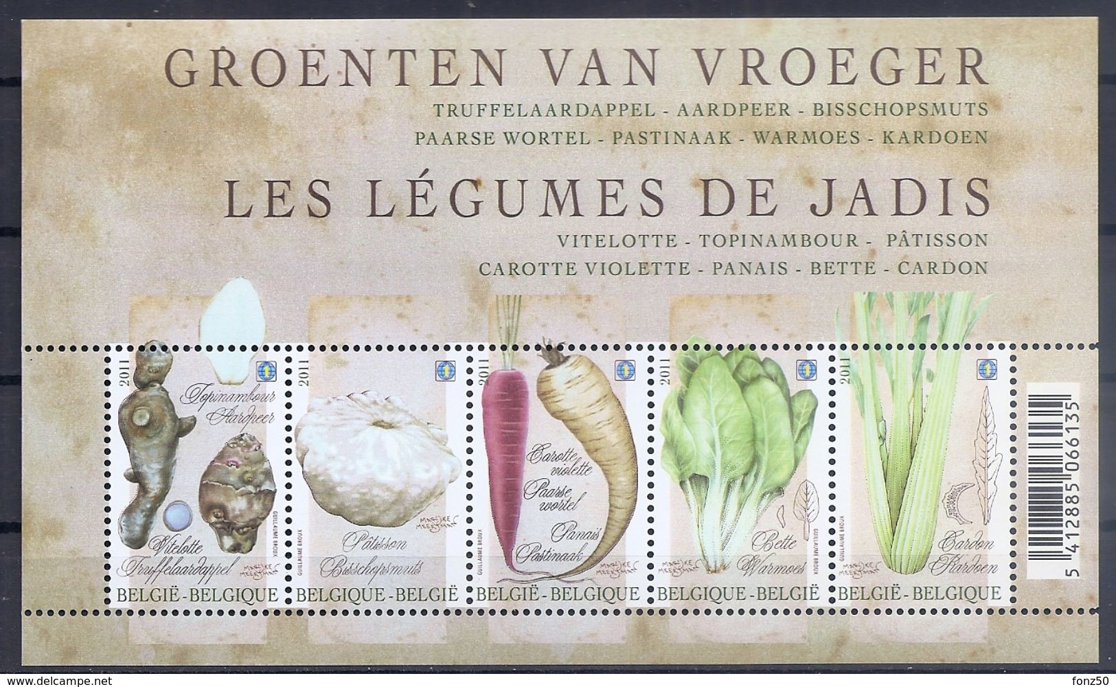 BELGIE 2011 * BL186 * Postfris - 1961-2001