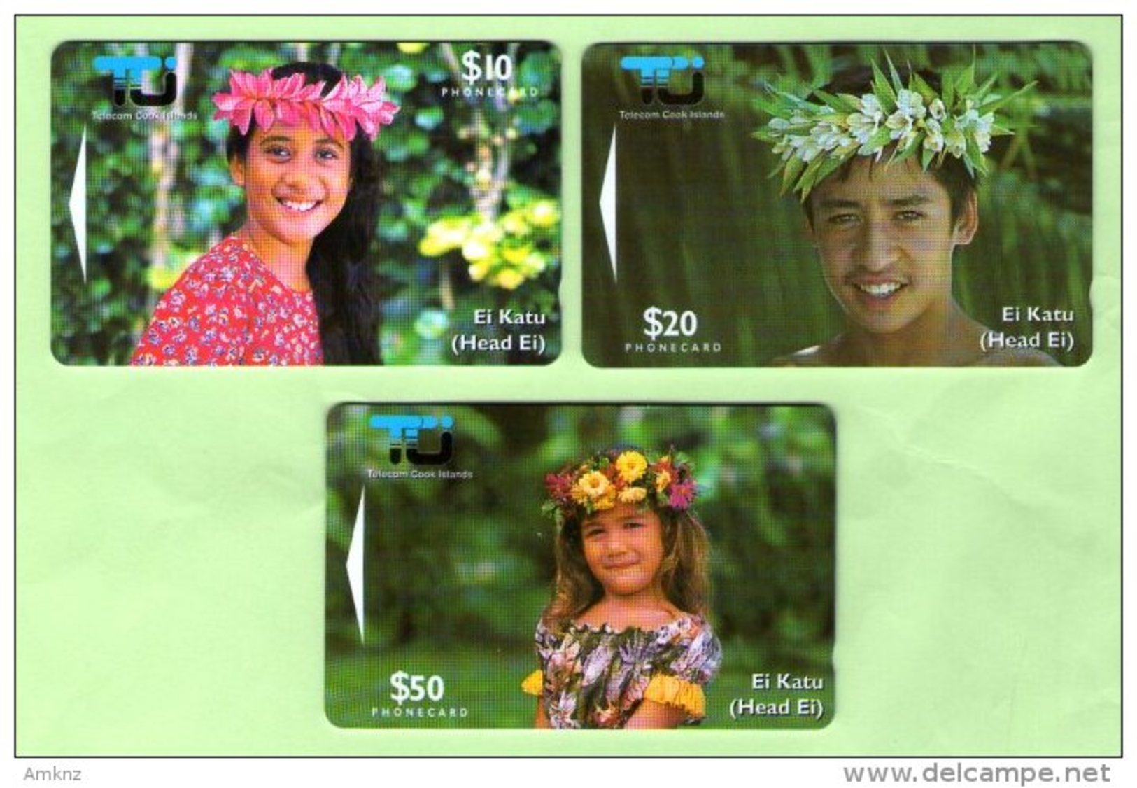 Cook Islands - 1995 Second Issue - Ei Katu Set (3) - COK3/5 - Mint - Isole Cook