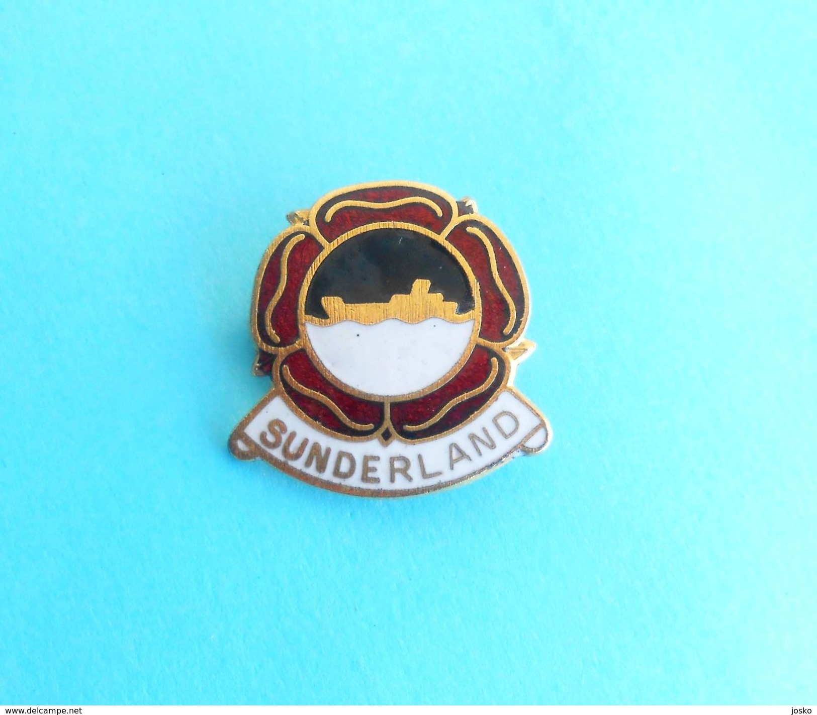 SUNDERLAND AFC  England Football Soccer Club Enamel Pin Badge By COFFER Fussball Futbol Calcio Foot Anstecknadel British - Football