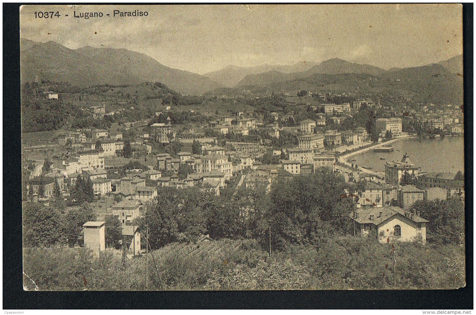 LUGANO - TESSIN -  Paradiso -voyagée 1909  -- Recto Verso - Paypal Free - Paradiso