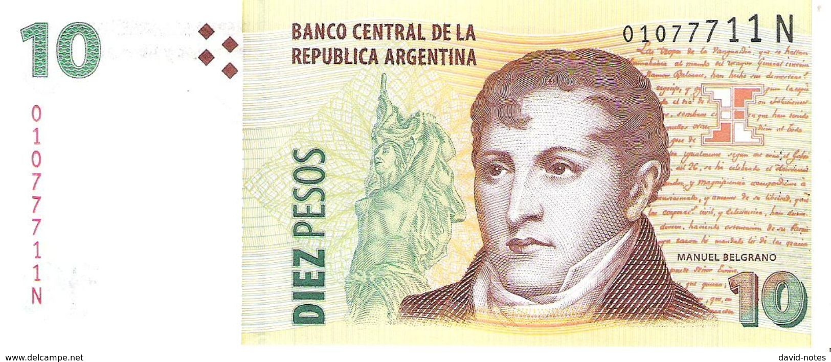 Argentina - Pick 354 - 10 Pesos 2002 - Unc - Argentine
