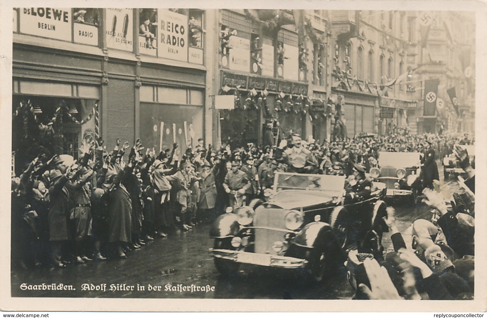 SAARBRÜCKEN - 1935 , Adolf H... In Der Kaiserstrasse - Hommes Politiques & Militaires