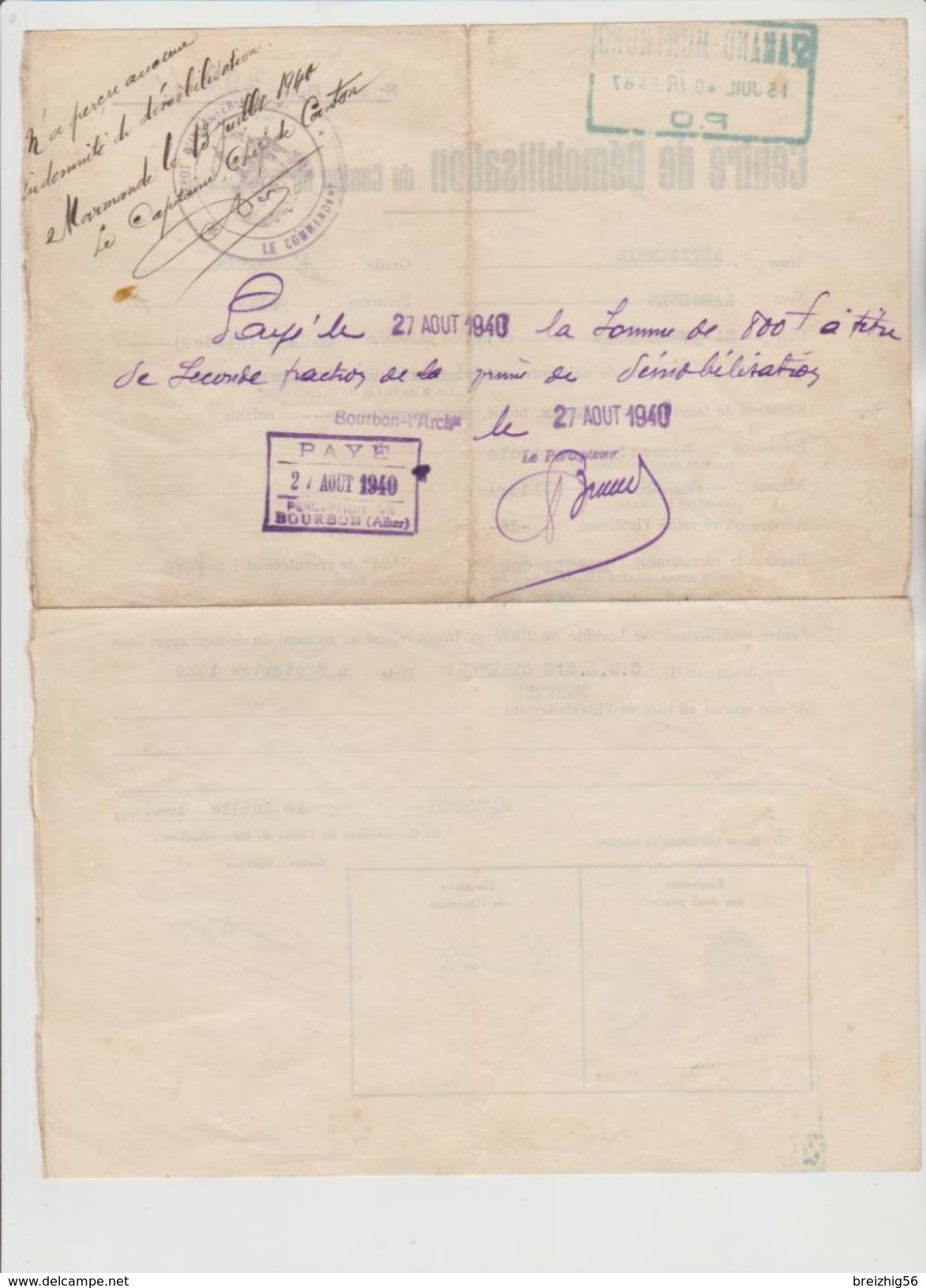 Papiers Militaires Au Nom De Larouble Livret, Ordre D'appel, Avis De Démobilisation, Carte D'identité D'homme De Troupe - Documenti Storici