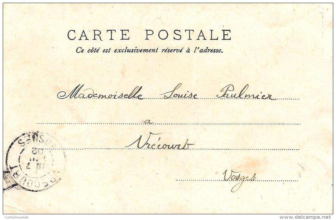 [DC10824] CPA - FIORI - AUGURALE - Viaggiata 1902 - Old Postcard - Fiori