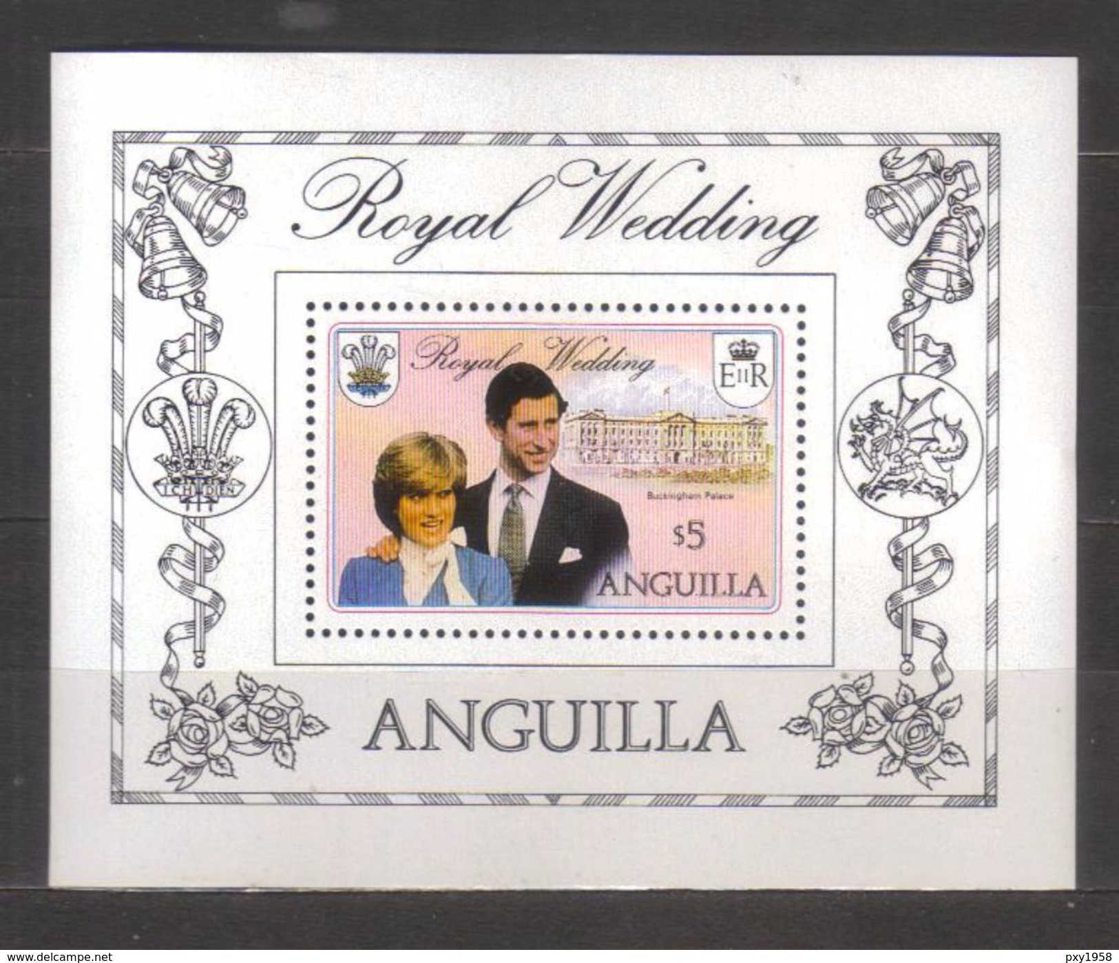 6817- Anguilla , Royal Wedding , Minisheet SG MS467 ** Mnh - Anguilla (1968-...)