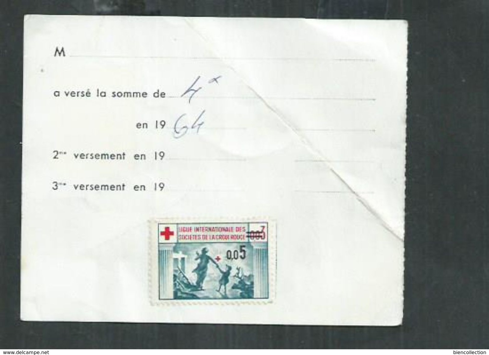 France. Carte D'adhérent Croix Rouge 1964 Avec Vignettes. Alès (Gard) 1964 - Rotes Kreuz