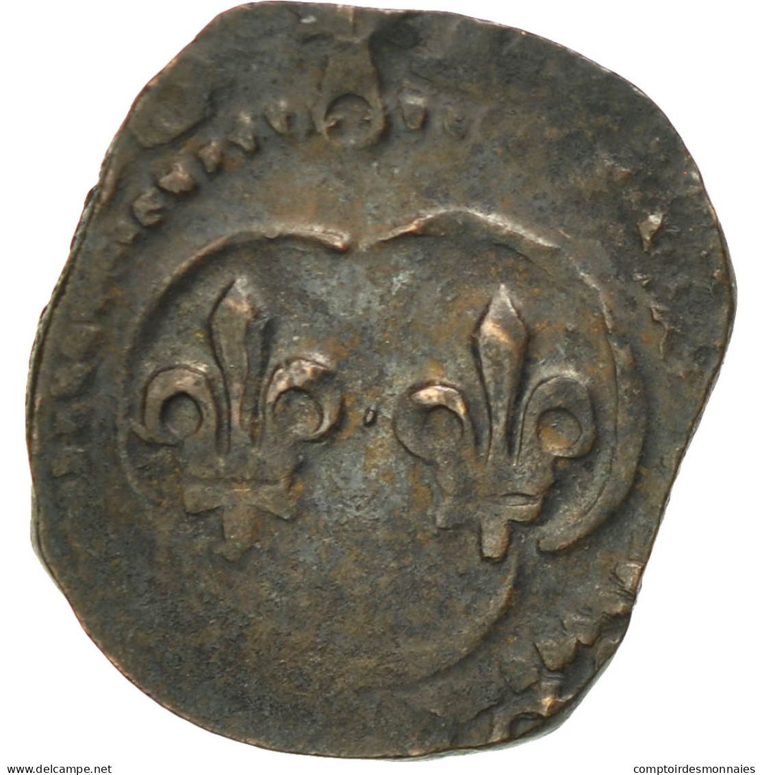 Monnaie, France, Louis XI, Denier Tournois, Châlons-en-Champagne, TB+, Billon - 1461-1483 Louis XI. Le Prudent