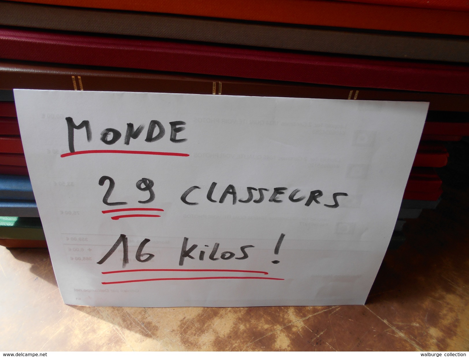 DEPART 1 EURO ! MONDE TRES BEAU VRAC DE 29 CLASSEURS DONT BEAUCOUP DE BLOCS ! 16 KILOS !!! - Mezclas (min 1000 Sellos)