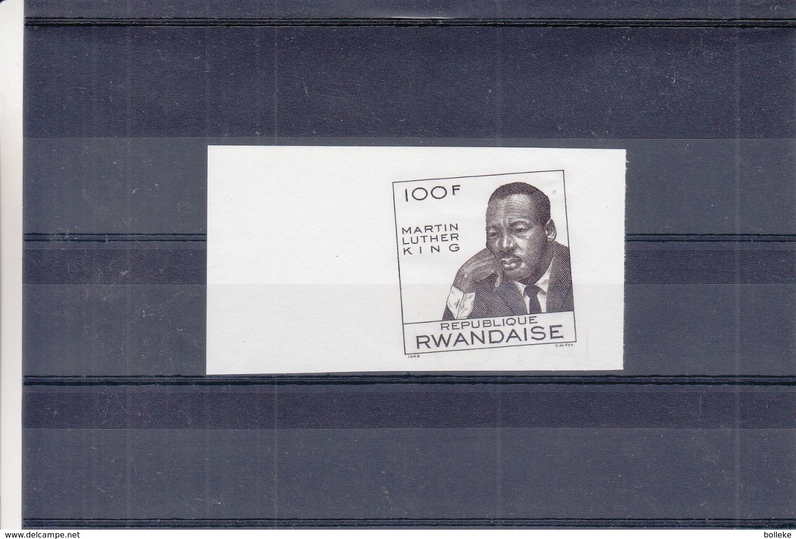 Matin Luther King - Rwanda - COB 252 A  - Essai D'imprimerie De 1968 - Martin Luther King