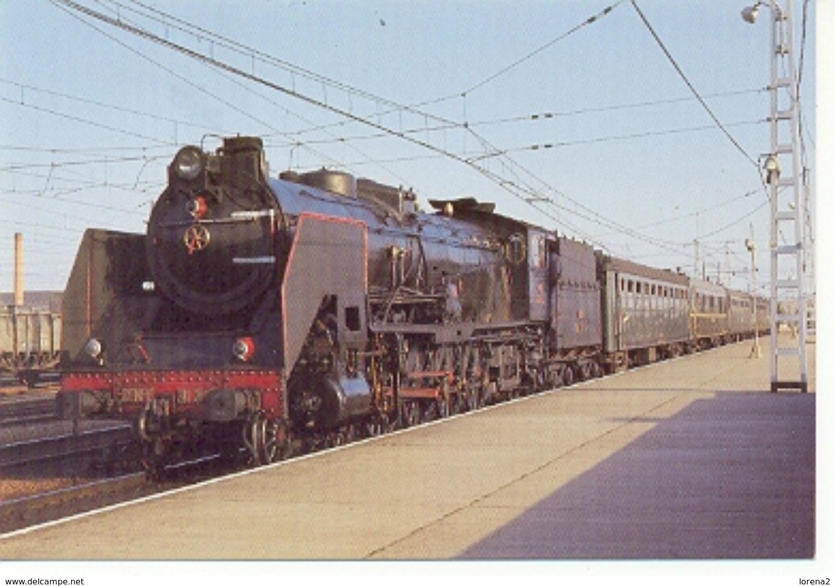 Postal Locomotora Vapor 2-4 1 F 2093. Ponferrada. Ref. 7f-1742 - Trenes