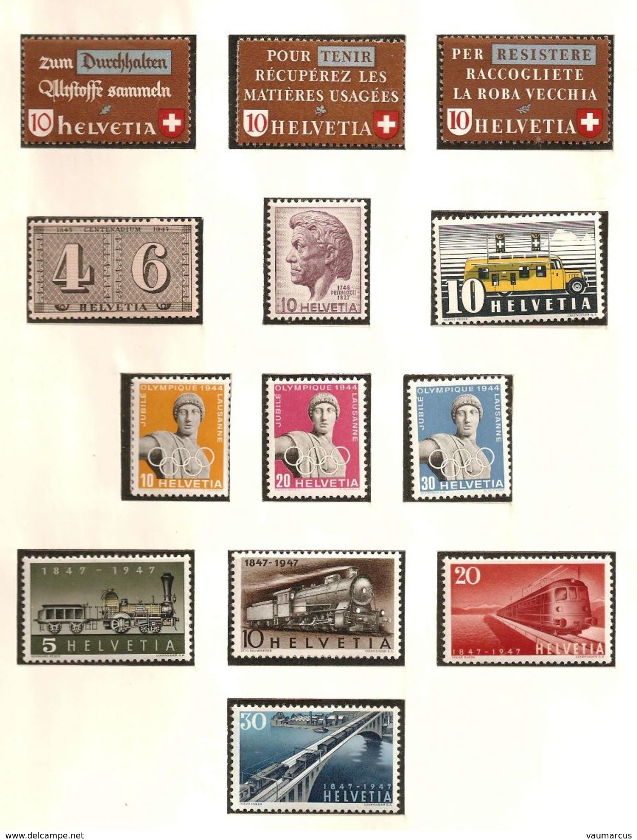 SUISSE collection 1900-1963 neufs **/* voir description + 40 scans