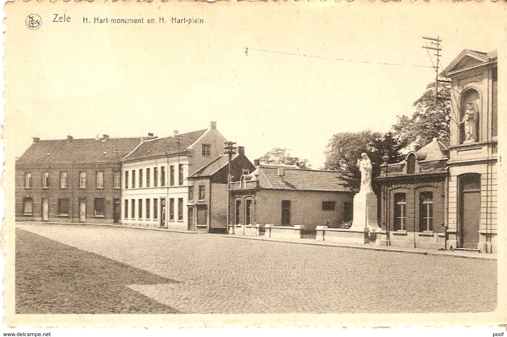 Zele : H. Hart Monument En H. Hart Plein - Zele