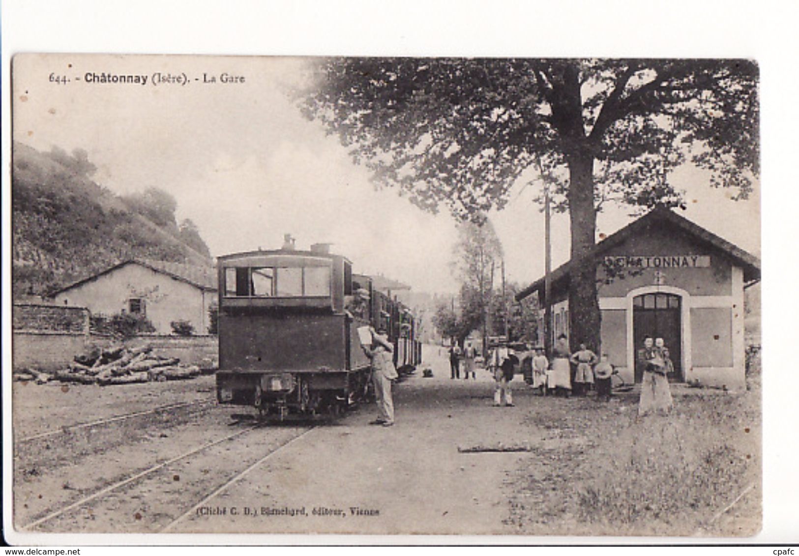 Châtonnay - La Gare (arrivée Du Tramway) / Editions Blanchard N°644 - Châtonnay