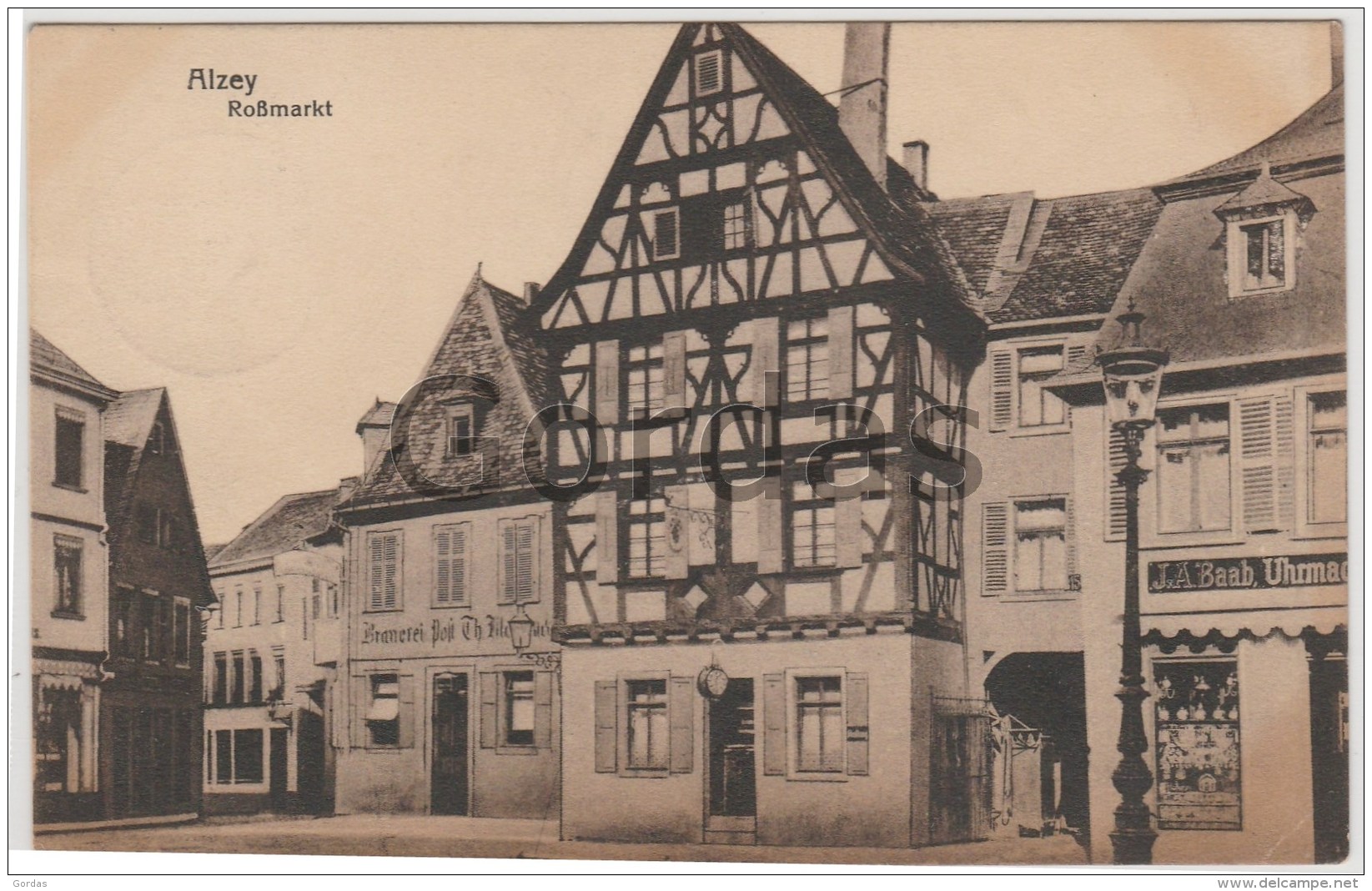 Germany - Alzey - Rossmarkt - Brauerei Post - Alzey