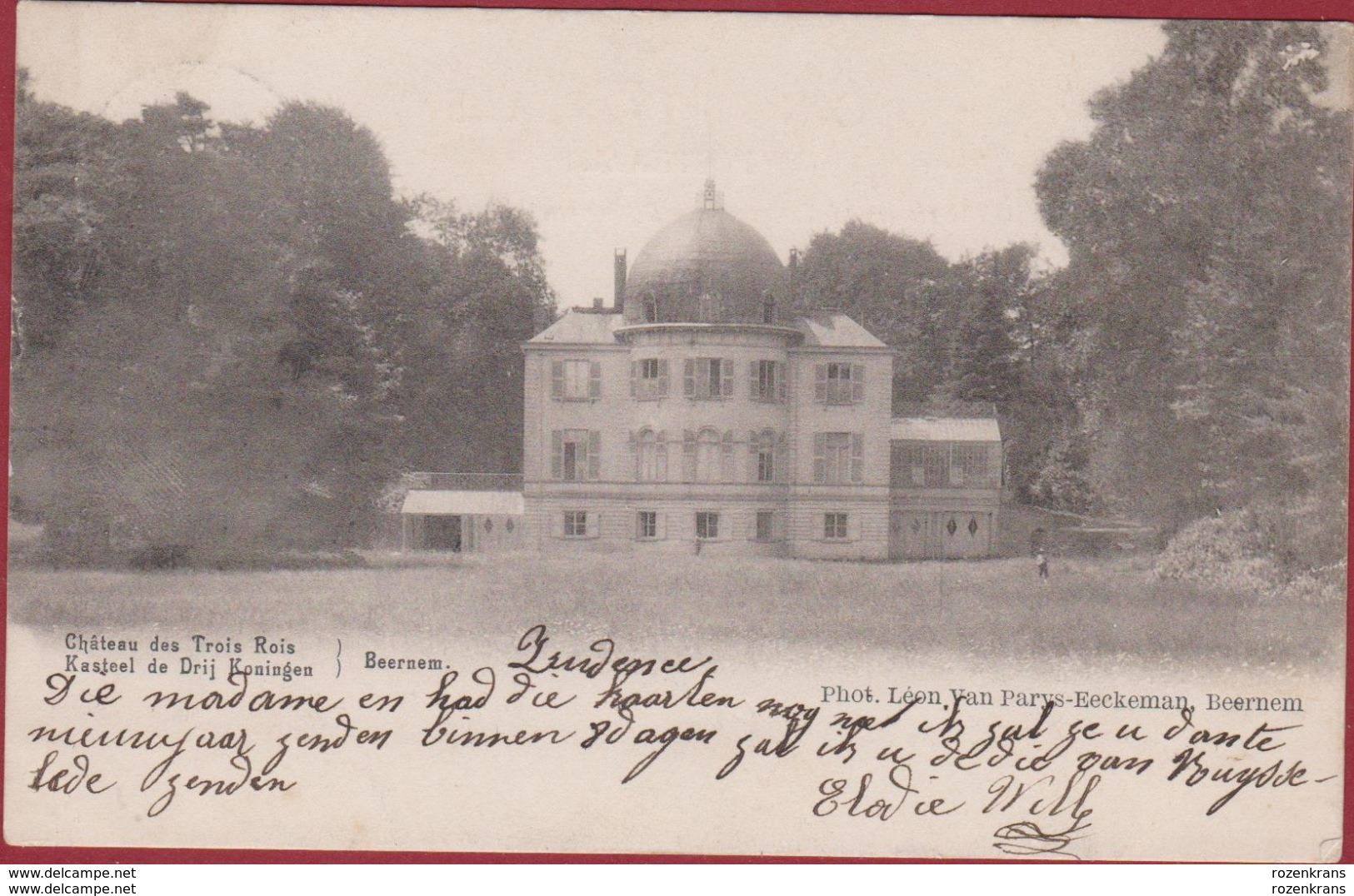 Beernem 1903 Kasteel De Drij Koningen Chateau ZELDZAAM Geanimeerd Des Trois Rois Phot Leon Van Parys Eeckeman - Beernem