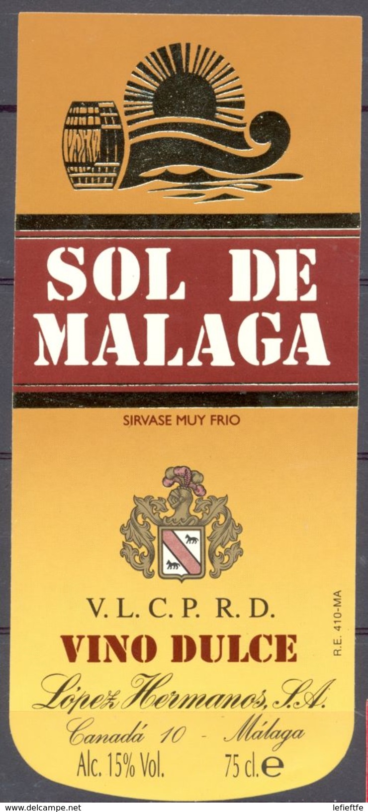 1058 - Espagne  - Andalousie - Sol De Malaga - Vino Dulce - López Hermanos Málaga - Rode Wijn