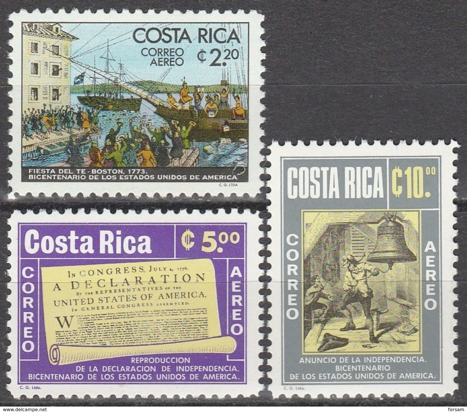 COSTA RICA..1976..Michel # 961-963...MNH...MiCV - 5 Euro. - Costa Rica