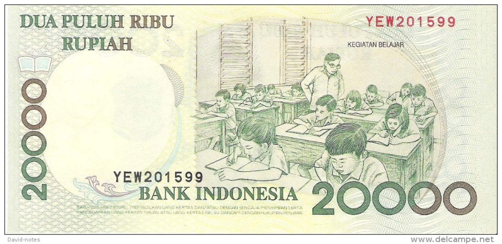 Indonesia - Pick 138 - 20.000 (20000) Rupiah 1998 - 1999 - Unc - Indonesia