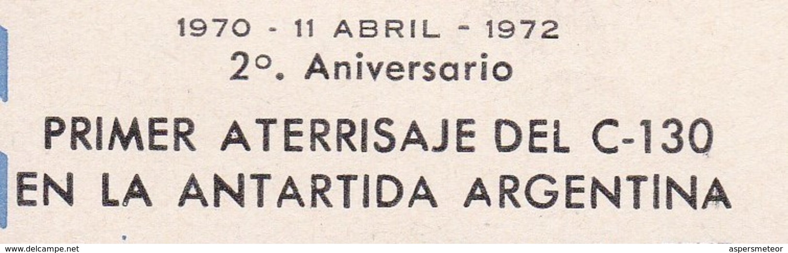 POLO SUR/SOUTH POLE/PÔLE SUD L'ARGENTINE. ERREUR ERROR  "PRIMER ATERRISAJE" WRITING ERROR 1972 - BLEUP - Expediciones Antárticas