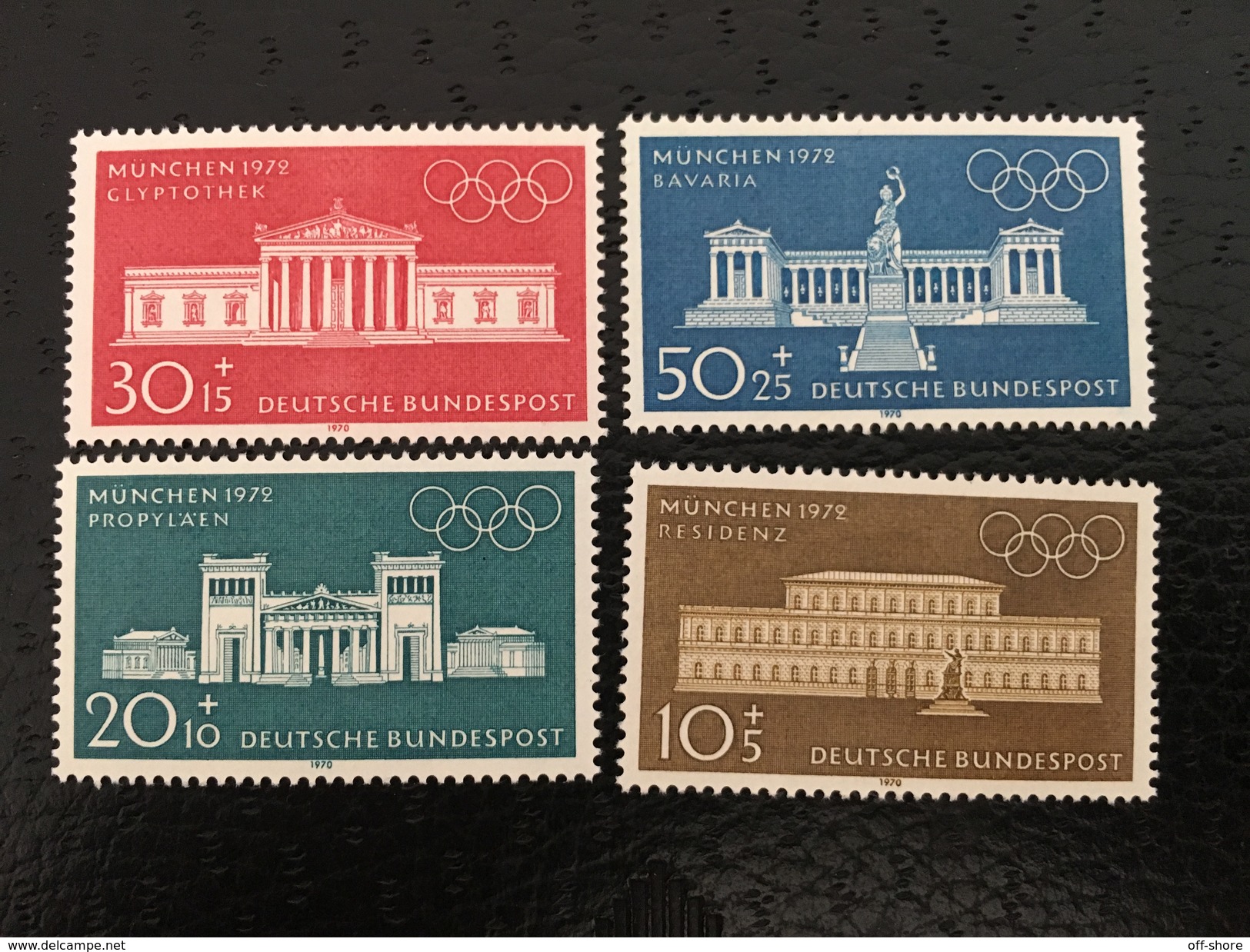 MiNr. 624 - 627  Deutschland Bundesrepublik Deutschland   1970, 5. Juni. Olympische Sommerspiele 1972, München - Oblitérés