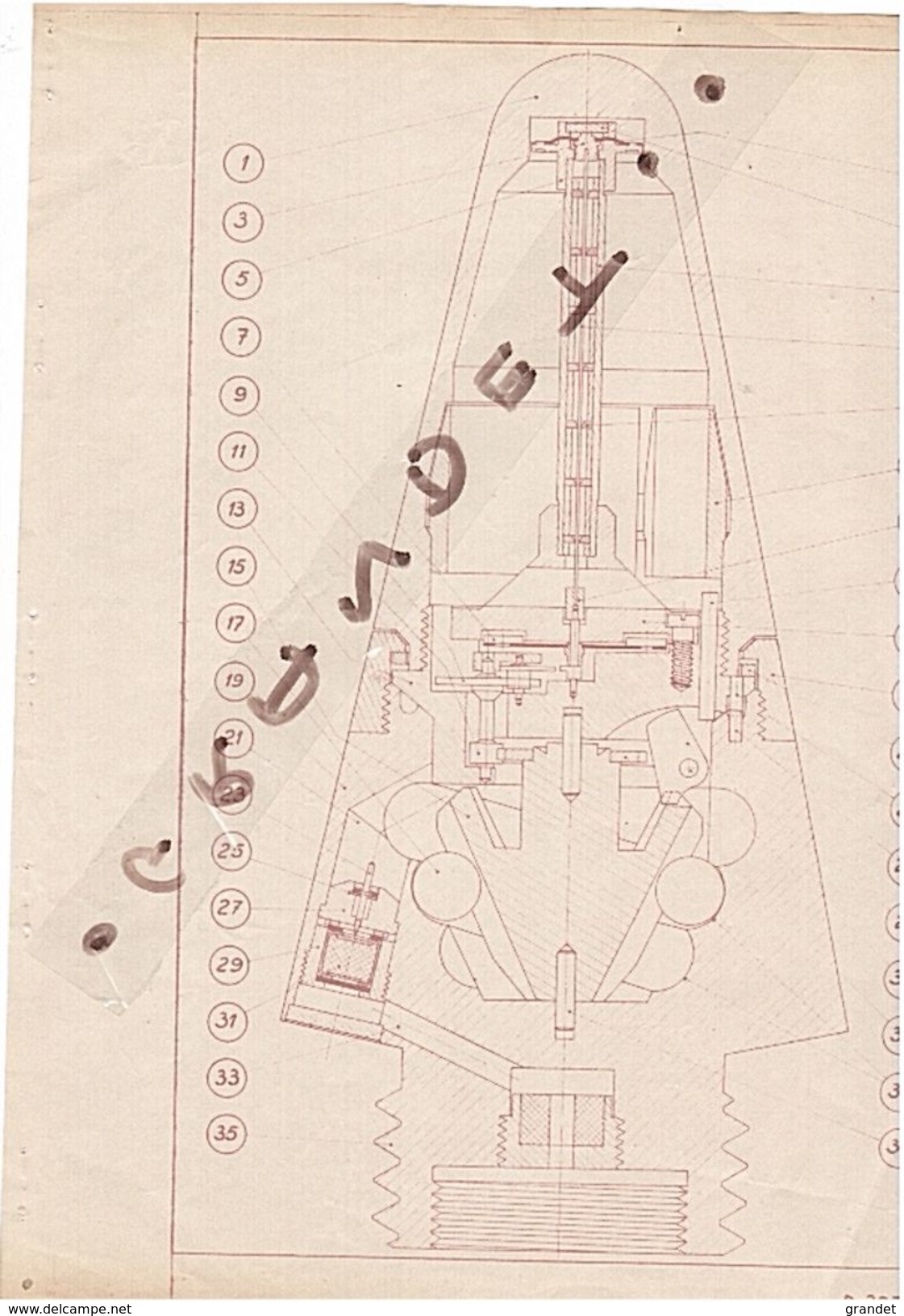 MILITARIA - FUSEE - DETONATEUR - 1937 - 1939 - ORIGINAL  - - Autres Plans