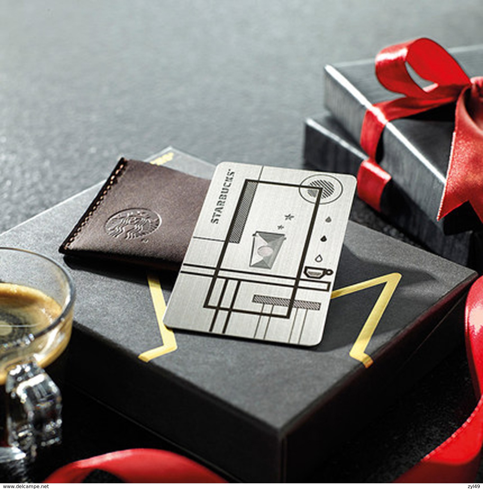 Gift Cards - CS1526 2015 China Starbucks coffee metallic card mint 1pc with  box rare