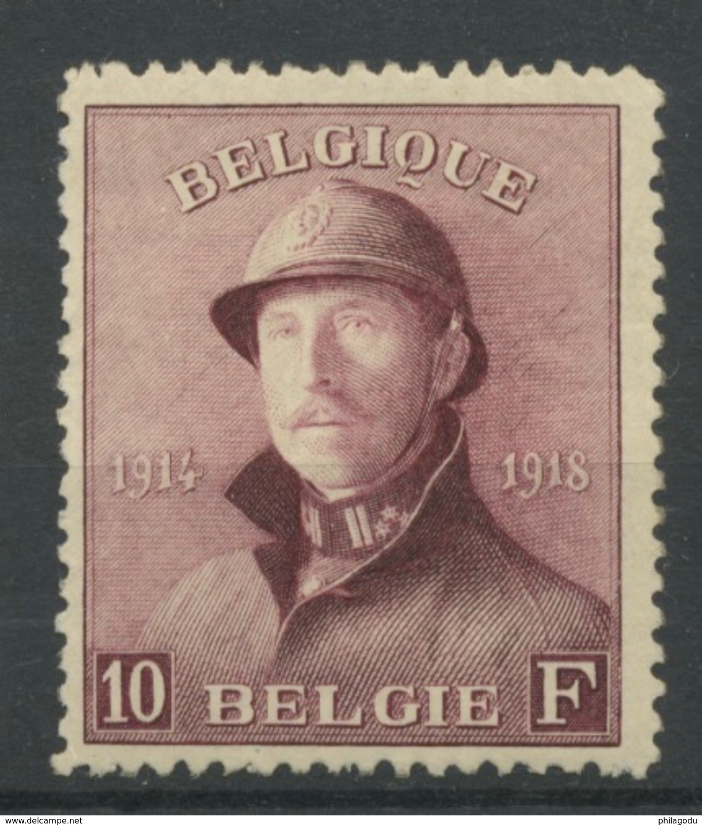 10 F Casqué Luxe **    Cote 660 E  Roi Albert De Belgique 1919  TB CENTRAGE +++  NOUVEAU PRIX = Moins Cher - 1919-1920 Trench Helmet