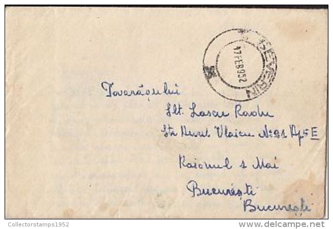 65800- 1907 PEASANT UPRISING ANNIVERSARY, STAMPS ON COVER, 1952, ROMANIA - Covers & Documents