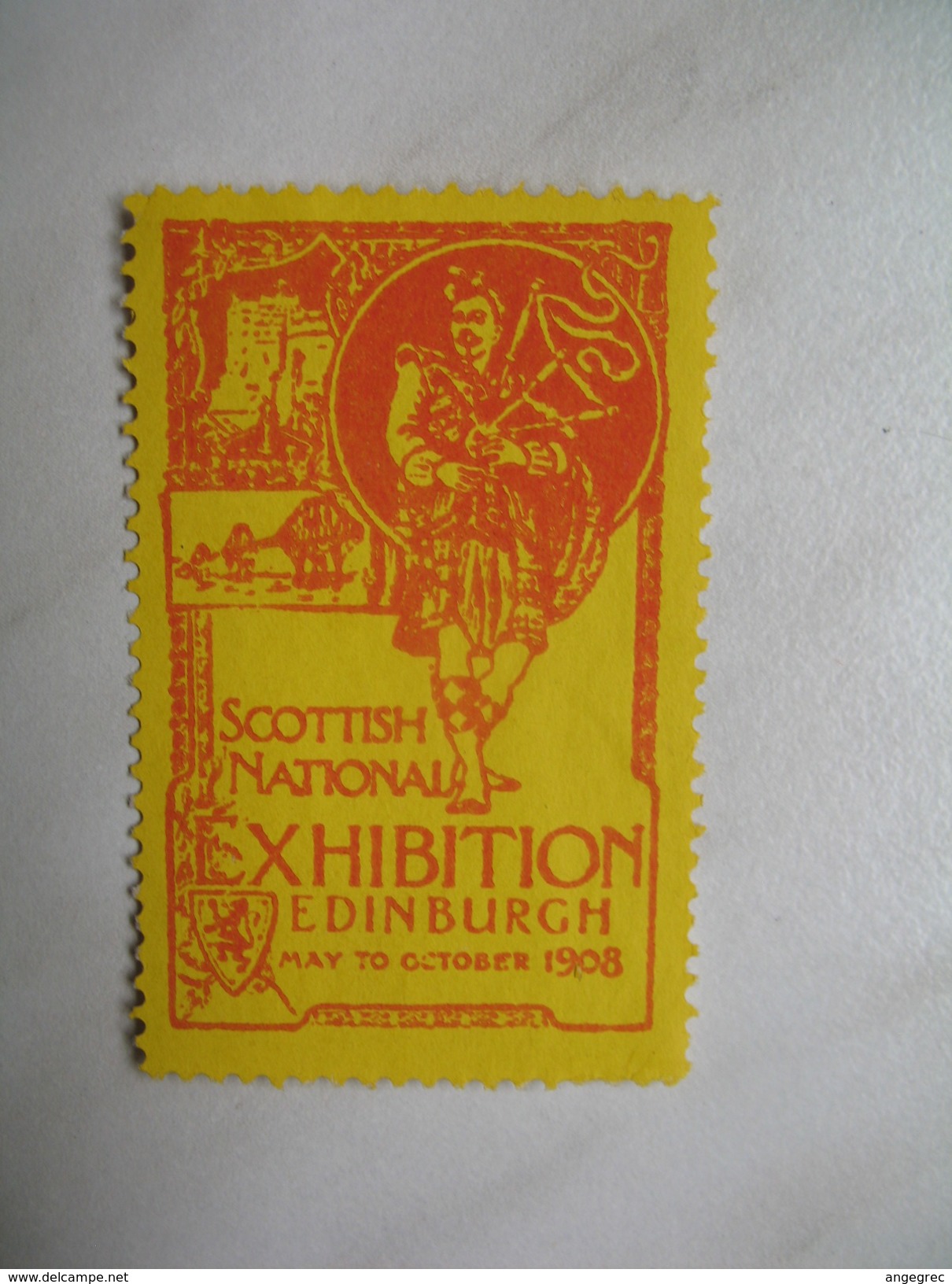 Vignette Scottish National Exhibition Edinburgh 1908 - Erinnophilie