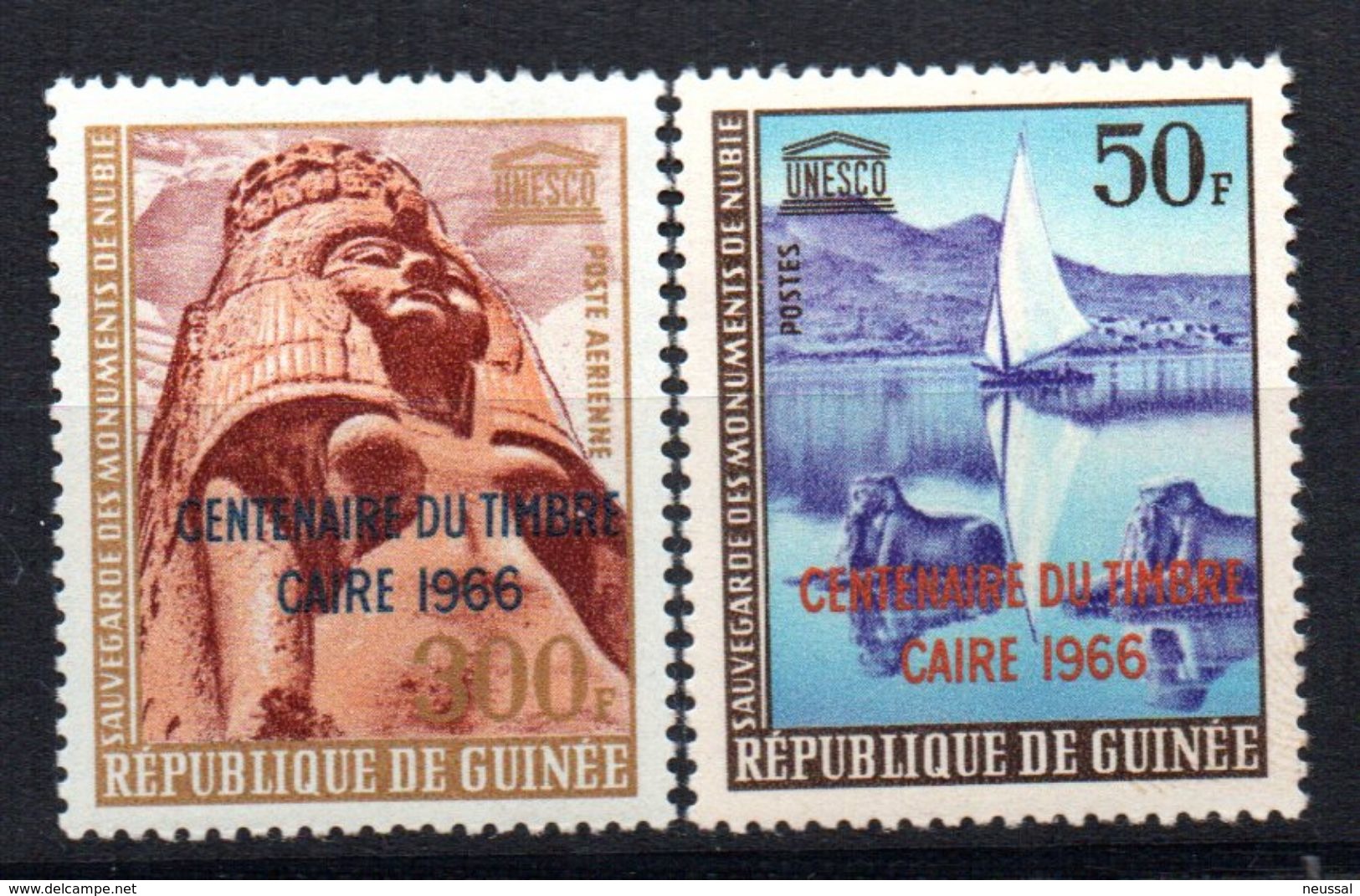 Sello Nº 271 + A-64 Guinee - UNESCO