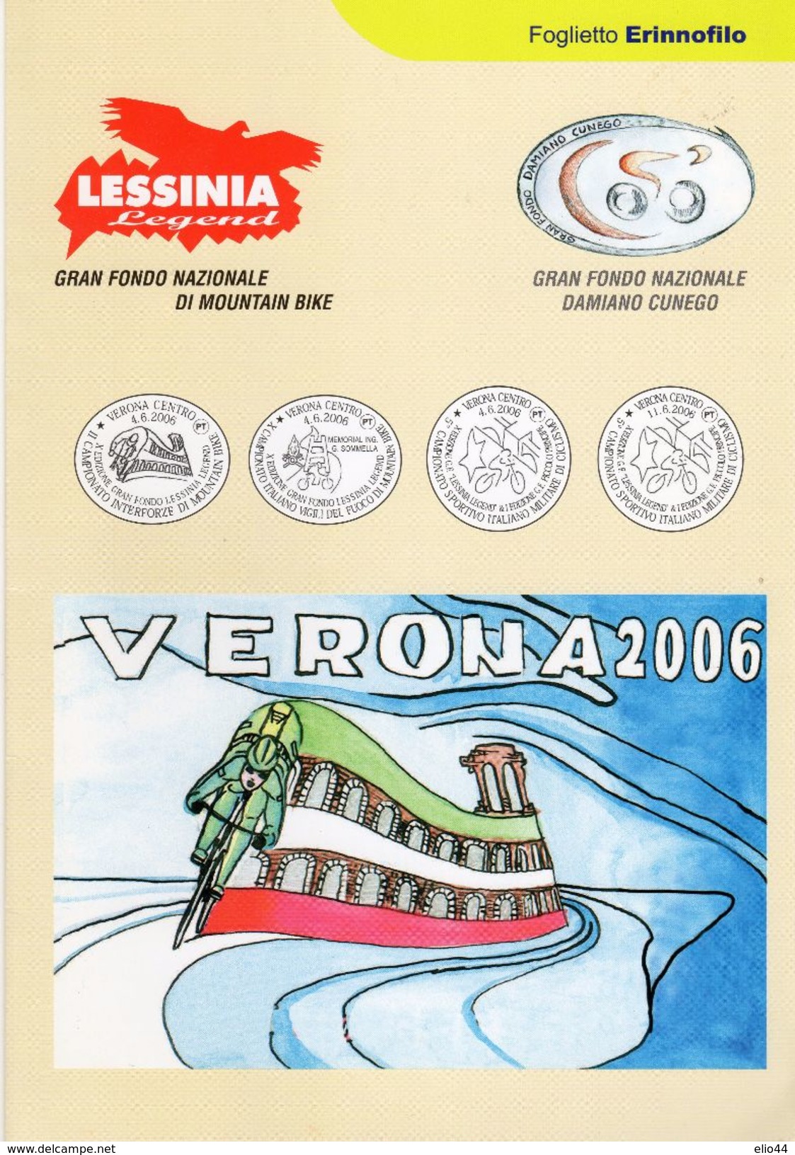 Verona 2006 - Gran Fondo Interforze Di Mountain Bike E Ciclismo -  X° Camp. Italiano Vigili Del Fuoco - V° Camp. Italian - Pompieri