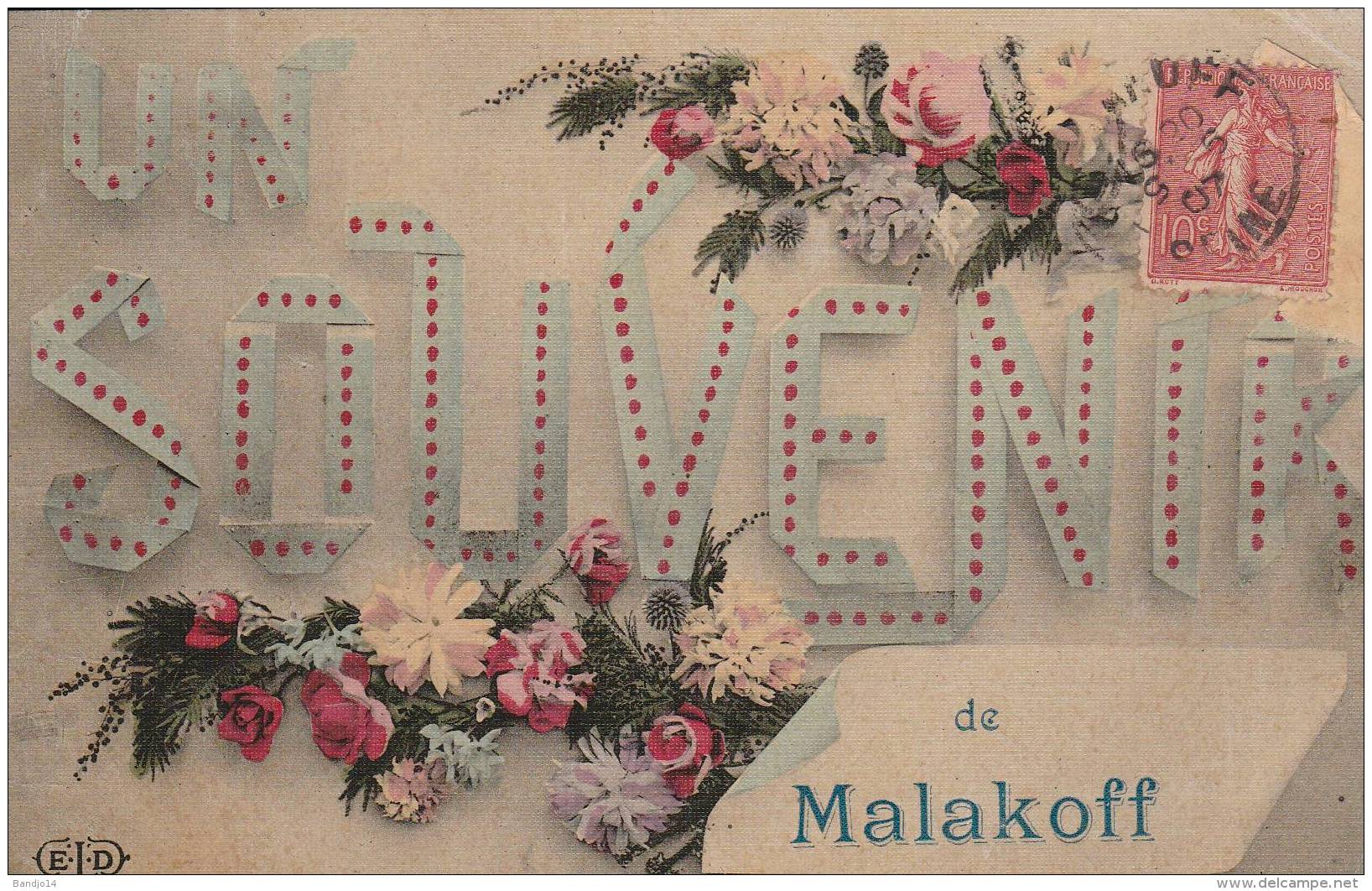 Malakoff - "Un Souvenir De Malakoff "  - Scan Recto-verso - Malakoff