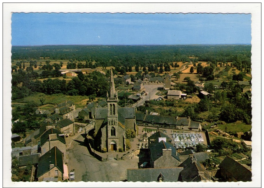 CP 10*15-J1272-LANDEBIA L EGLISE CIMETIERE ET LE BOURG VUE AERIENNE - Autres & Non Classés